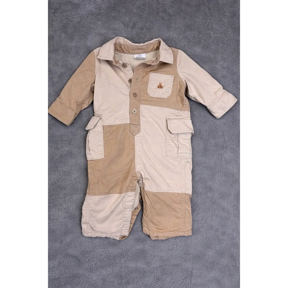 Baby Gap Patchwork Utility Romper‎ Jumpsuit 